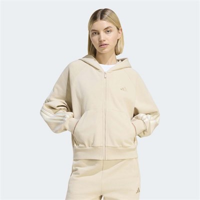 adidas Kit 3-Stripes Tam Boy Fermuarli Kapüşonlu Üst