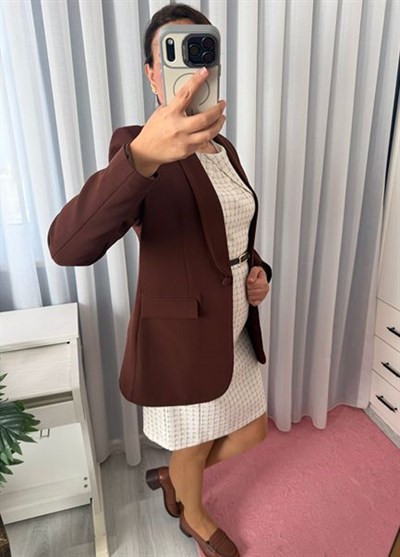 BLAZER CEKET KAHVE