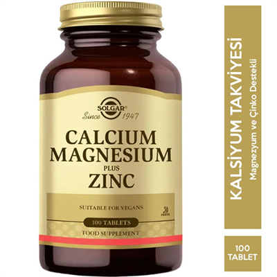 Solgar Calcium Magnesium Plus Zinc 100 Tablet