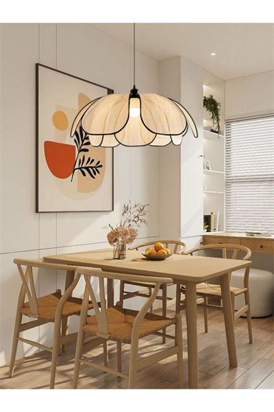 Modern Tasarım Çiçek Sarkıt Avize Rattan Boheme Salon Oturma Odası Mutfak Avizesi