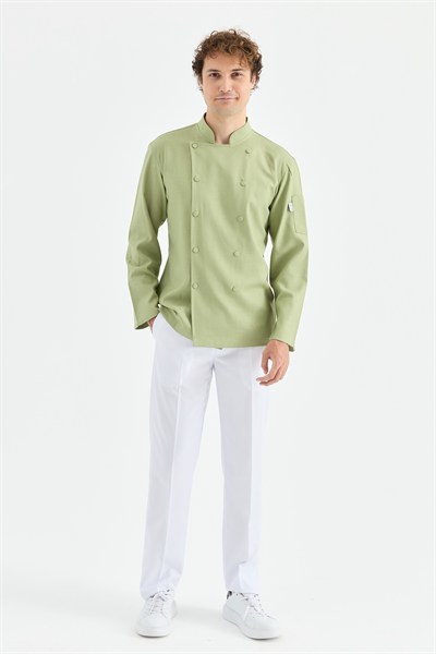 2001 Çift Düğme Erkek Şef Ceketi