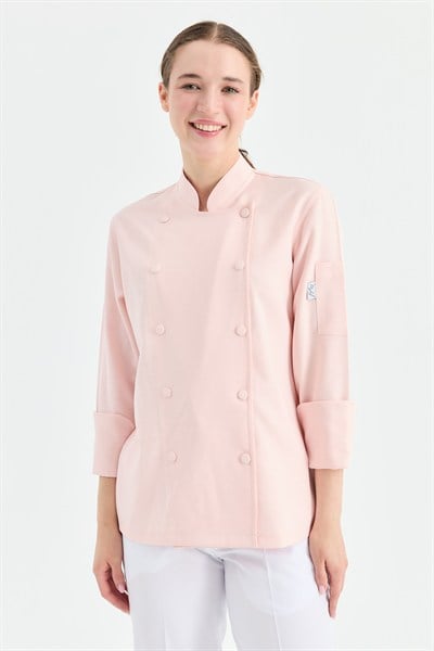 2001 Çift Düğme Kadın Şef Kiyafeti