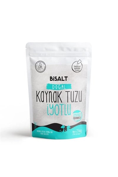 Bisalt Doğal Kaynak Tuzu 2000 gr İnce & İyotlu