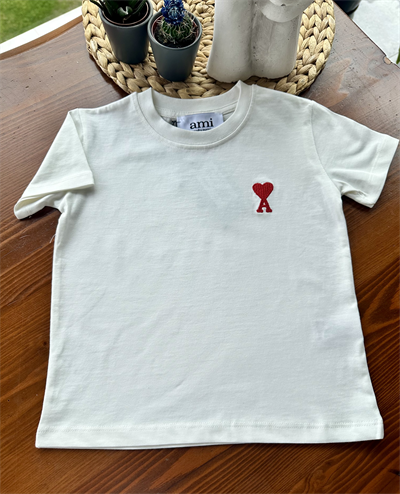 Ami Kalp Logolu Çocuk Tişört – Beyaz