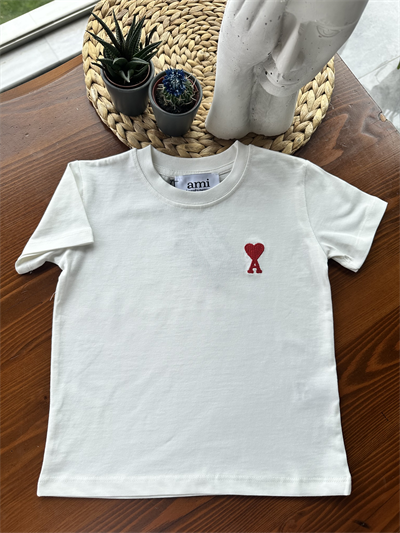Ami Kalp Logolu Çocuk Tişört – Beyaz