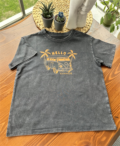 Baskılı Tişört - Hello Summer (Antrasit)