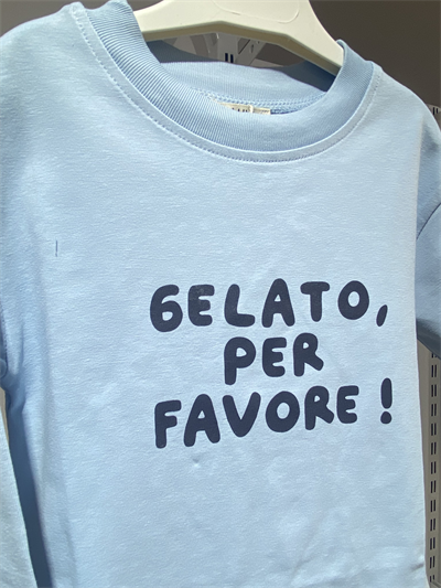 Baskılı Uzun Kollu Tişört – Mavi