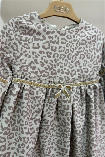 Kız Çocuk Leopar Elbise