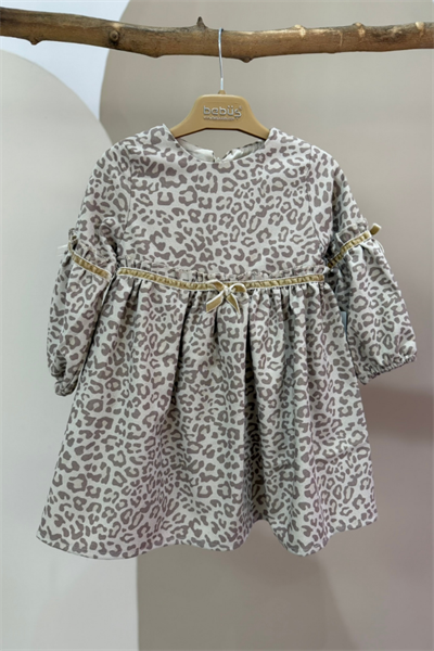 Kız Çocuk Leopar Elbise