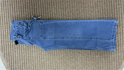Bol Paça Denim Pantolon Mavi – Ayarlanabilir Bel, Kız Çocuk, 5–8 Yaş