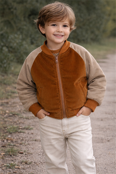 Çift Taraflı Peluş Hırka – Kadife İç Dokulu, Erkek Çocuk, 18 Ay – 6 Yaş