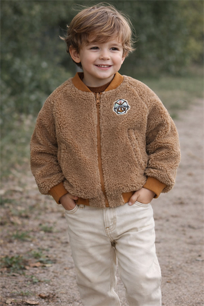 Çift Taraflı Peluş Hırka – Kadife İç Dokulu, Erkek Çocuk, 18 Ay – 6 Yaş