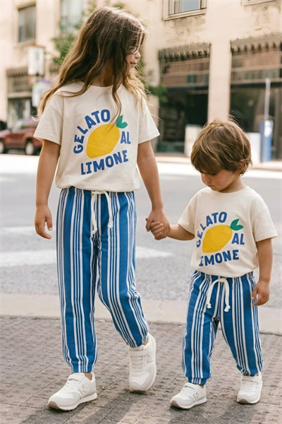 Çocuk Limon Baskılı Tişört ve Pantolon Takım
