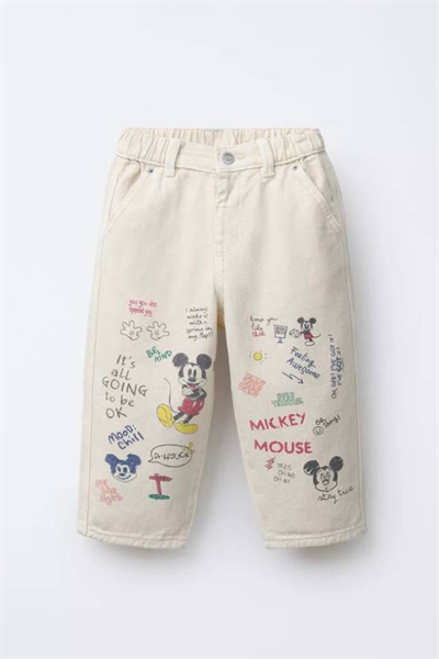 Çocuk Mickey Baskılı Tişört ve Baggy Pantolon Takım