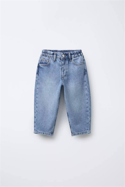Çocuk Rahat Kesim Denim Pantolon Mavi