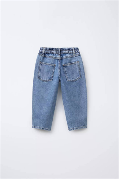 Çocuk Rahat Kesim Denim Pantolon Mavi