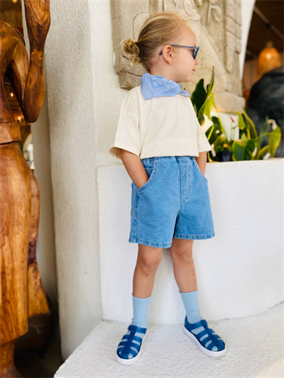 Denim Şort - Açık Mavi