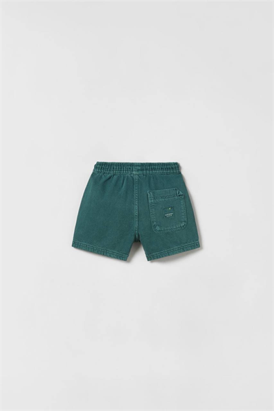 Denim Şort - Yeşil