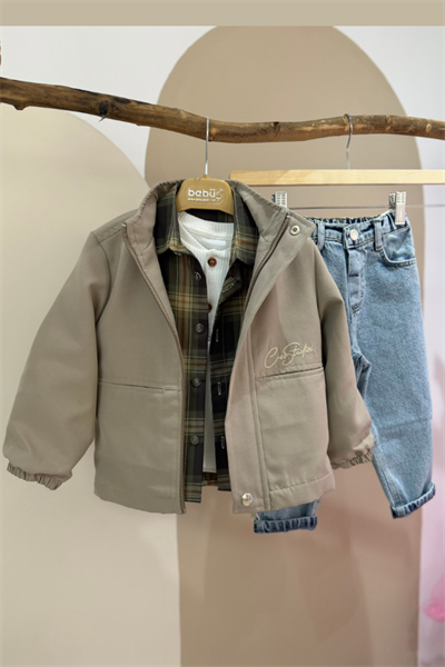 Erkek Çocuk 4lü Takım Ceket Gömlek Pantolon Tişört