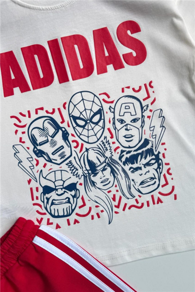 Erkek Çocuk Marvel Karakterli Tişört ve Şort Takım
