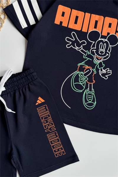 Erkek Çocuk Mickey Baskılı Eşofman Takım Lacivert