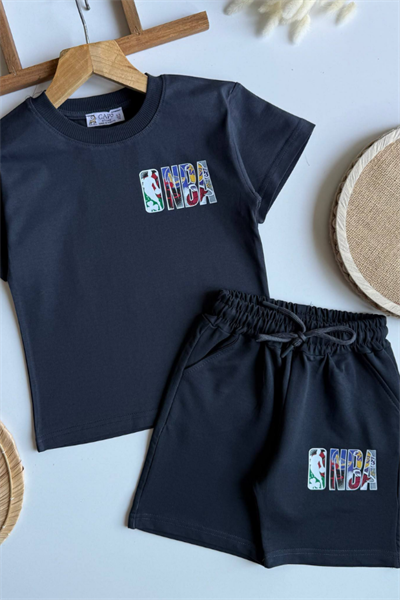 Erkek Çocuk NBA Baskılı Şortlu Takım 