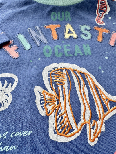 FatFace “Our Fintastic Ocean” Çocuk Tişört – Mavi