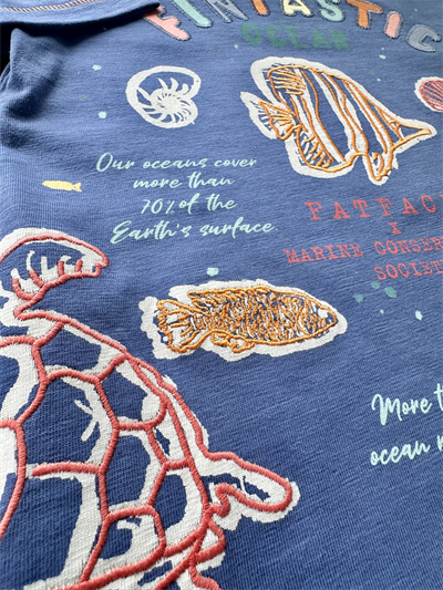 FatFace “Our Fintastic Ocean” Çocuk Tişört – Mavi