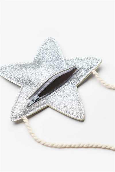 Kız Çocuk Simli Yıldız Çanta Gümüş | Noblekids