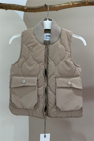 Çocuk Süet Yelek Bej