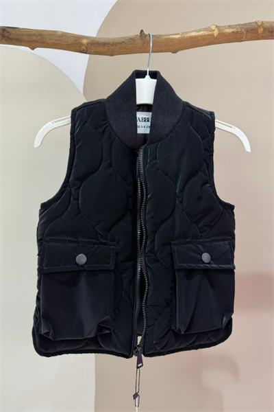 Çocuk Süet Yelek Siyah