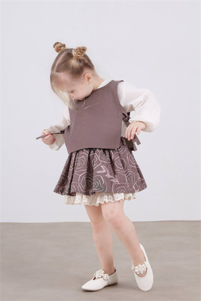 Kız Çocuk 3lü Takım Bej