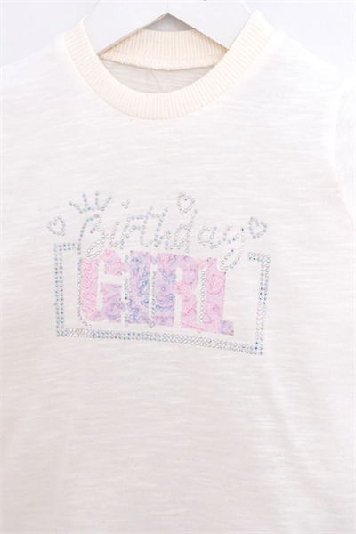 Kız Çocuk 3lü Tişört Yelek Tütü Etek Takım Lila