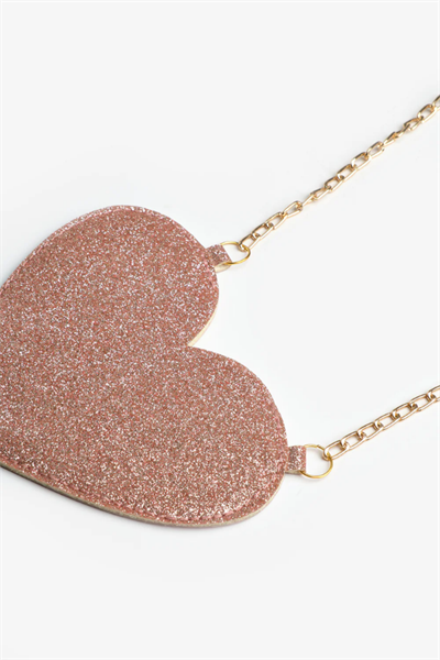 Kız Çocuk Kalp Şekilli Çanta Rose