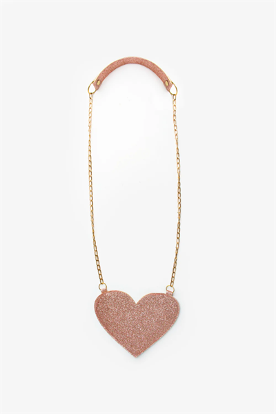 Kız Çocuk Kalp Şekilli Çanta Rose