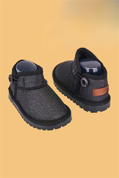 Kız Çocuk Simli Bot Siyah – Ortopedik Taban