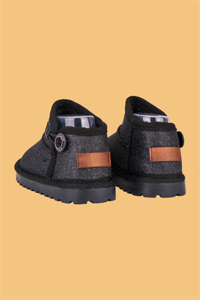 Kız Çocuk Simli Bot Siyah – Ortopedik Taban