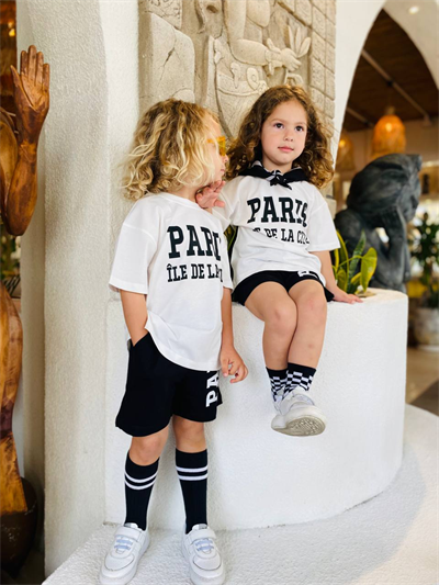 La Ciel Paris Baskılı Takım – Siyah & Beyaz
