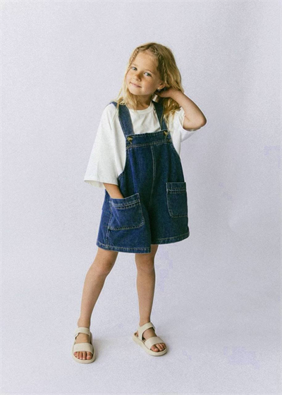 Kız Çocuk Denim Tulum Elbise