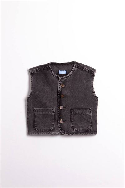 La Ciel Paris Denim Yelek - Füme