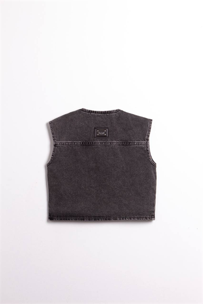 La Ciel Paris Denim Yelek - Füme