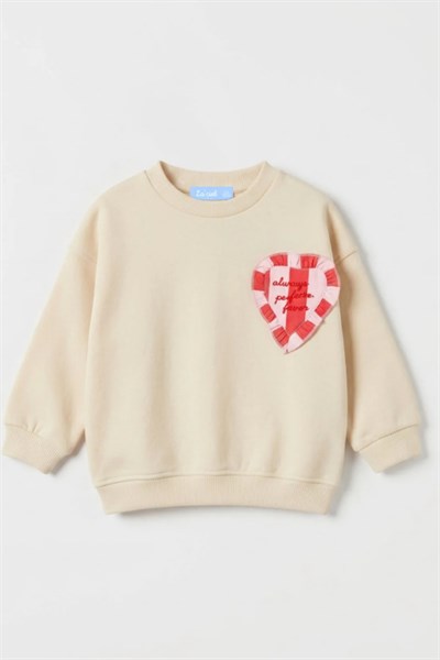 La Ciel Paris Kız Çocuk Kalp Detaylı Sweatshirt