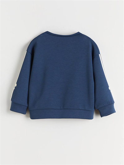 Pretty Little One Baskılı Lacivert Takım – Beyaz Çizgili, Kız Çocuk, 2–8 Yaş