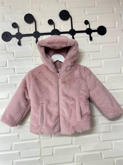 Snook Kürklü Kapüşonlu Mont – Pembe, Kız Çocuk, 2–8 Yaş