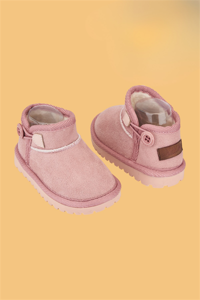 Süet Kız Çocuk Bot Pembe – Ortopedik Kaymaz Taban