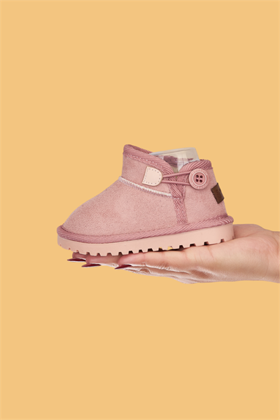 Süet Kız Çocuk Bot Pembe – Ortopedik Kaymaz Taban