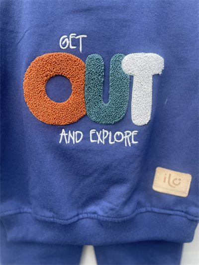 Süzene Nakışlı Lacivert Çocuk Takımı – Sweatshirt & Jogger Alt, 2–5 Yaş