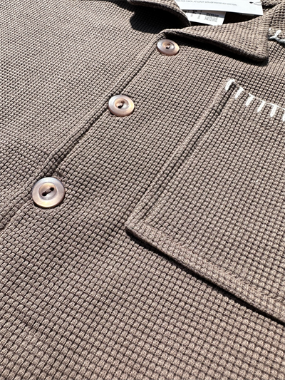 Yaka Detaylı Şortlu Takım - Kahverengi