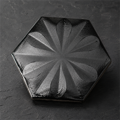 Armada Çini 15x17 Cm Çiçekli Mat metalik Altıgen Seramik 