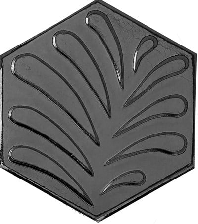 Armada Çini 15x17 Cm Yaprak Mat metalik Altıgen Seramik karo 